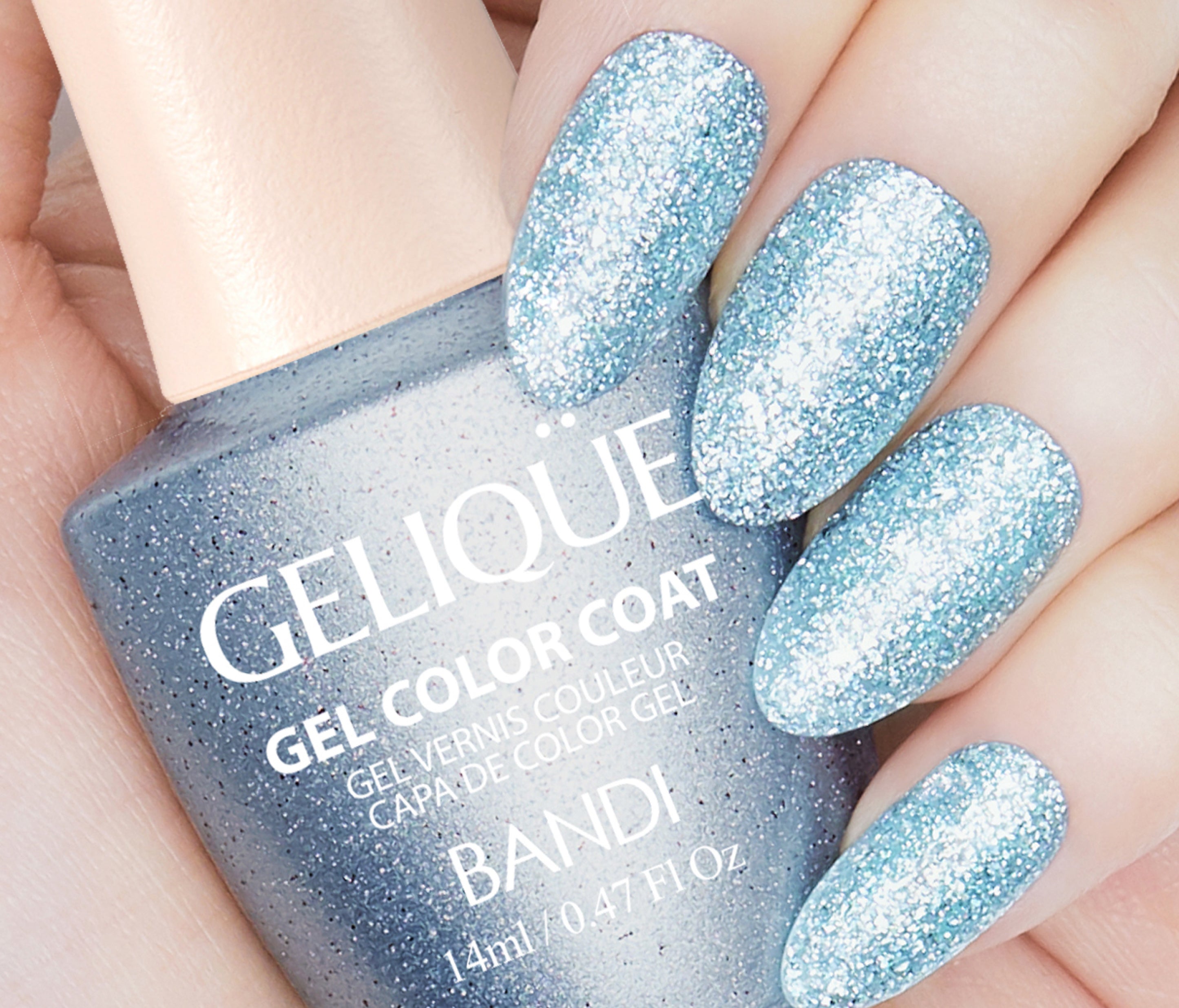 GELIQUE QMOND GEL COLOR COAT NO. GP 441 TONIC BLUE