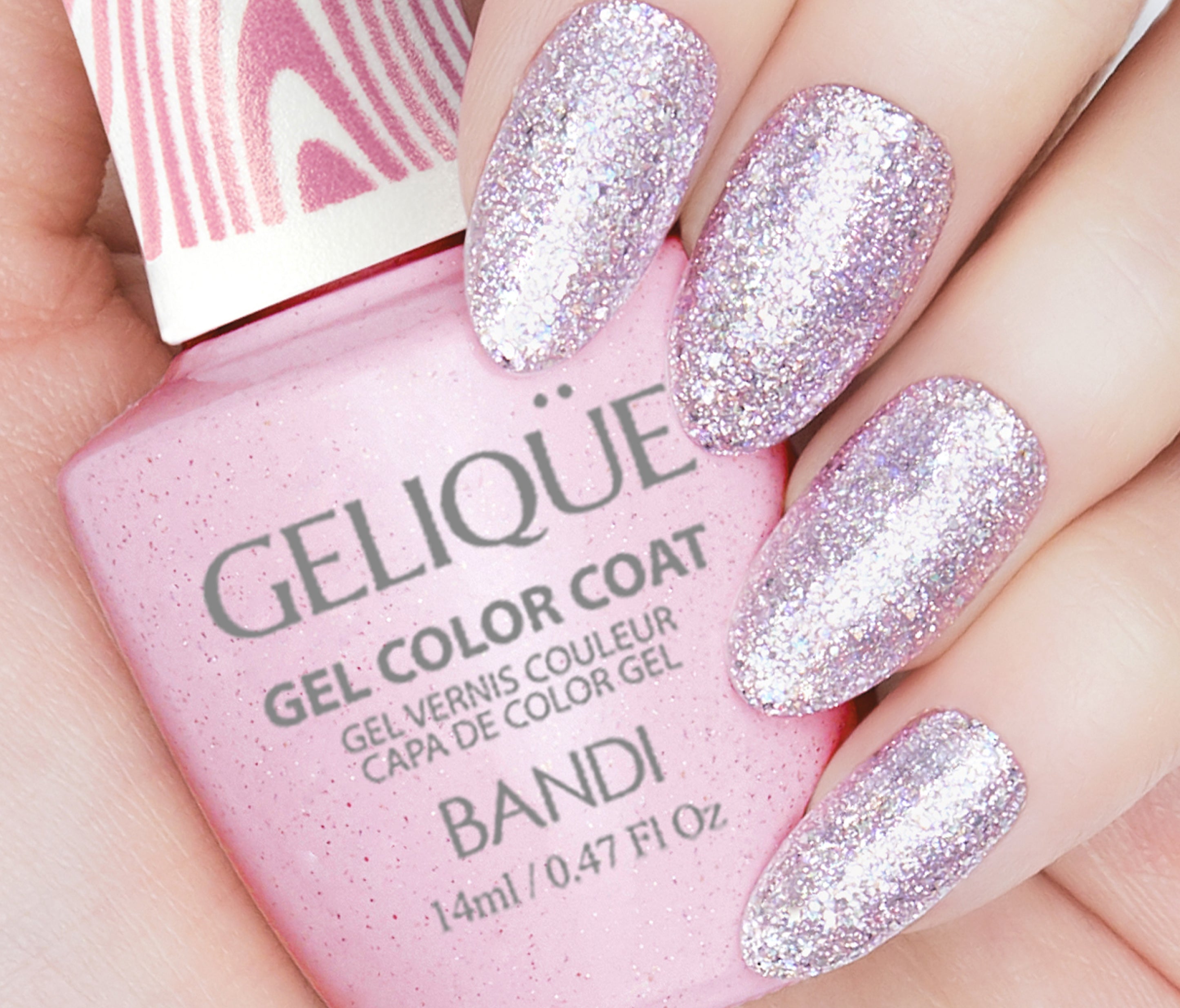 GELIQUE QMOND GEL COLOR COAT NO. GP 174 TONIC PINK